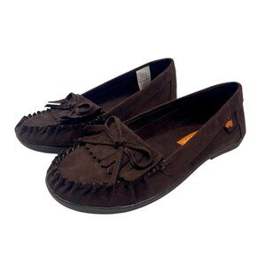 Rocket Dog Women Shoes Casual Juno Coast Fabric Suede Moccasin Flats Brown 6.5